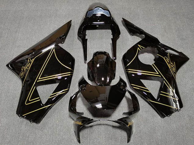 Glossy Black Gold 2002-2003 Honda CBR954RR Motorcycle Fairings