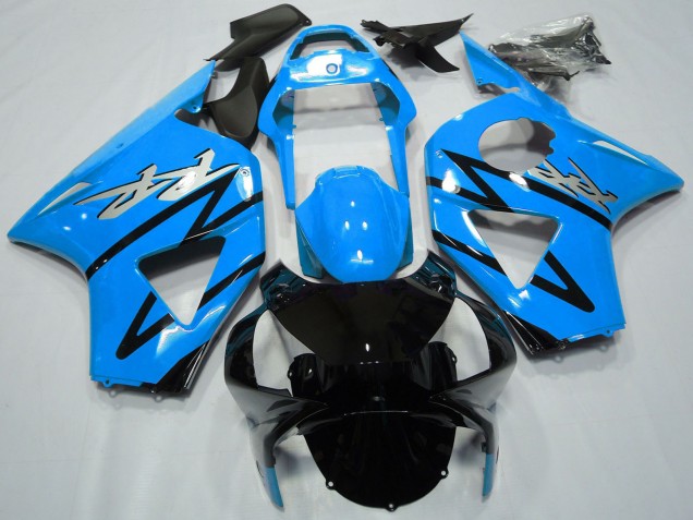 Light Blue Glossy Black CBR Style 2002-2003 Honda CBR954RR Motorcycle Fairings