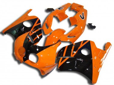 Orange Glossy Black 1990-1998 Honda CBR250RR Motorcycle Fairings