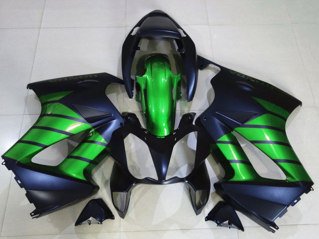 Green Matte Black 2002-2013 Honda VFR 800 Motorcycle Fairings