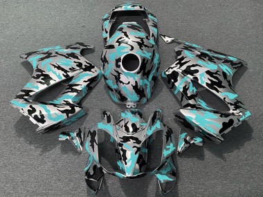Teal Camouflage 2002-2013 Honda VFR 800 Motorcycle Fairings