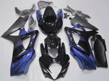 Glossy Black Blue 2007-2008 Suzuki GSXR 1000 Motorcycle Fairings