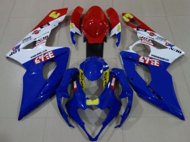 White Red Blue Yellow 2005-2006 Suzuki GSXR 1000 Motorcycle Fairings
