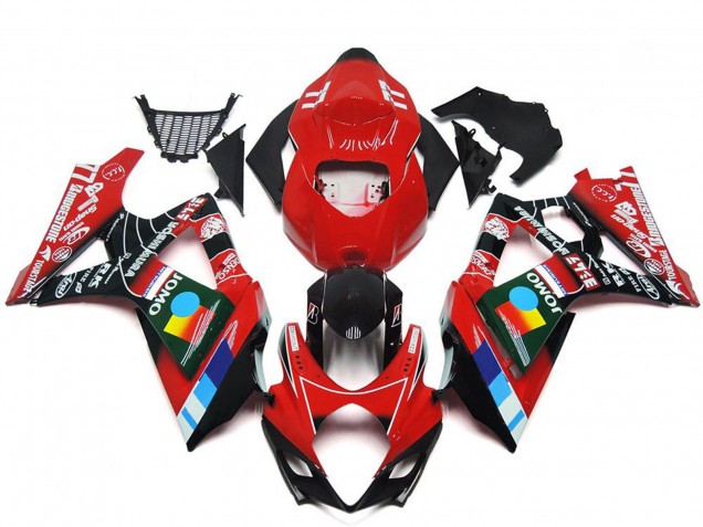 Red Black Blue White Yellow 2007-2008 Suzuki GSXR 1000 Motorcycle Fairings