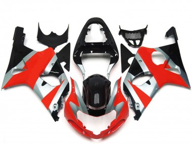 Silver Red Glossy Black OEM Style 2000-2002 Suzuki GSXR 1000 Motorcycle Fairings