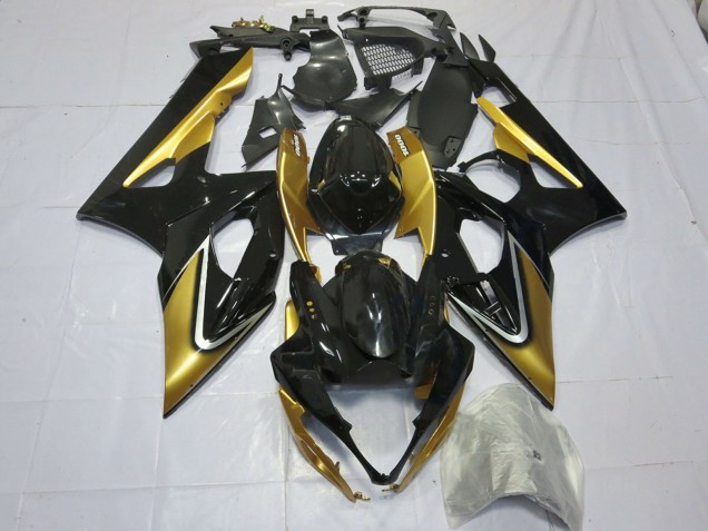 Gold Black 2005-2006 Suzuki GSXR 1000 Motorcycle Fairings
