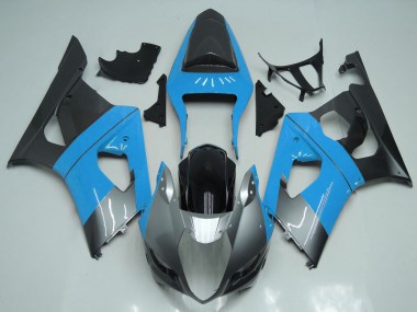 Light Blue Silver Black 2003-2004 Suzuki GSXR 1000 Motorcycle Fairings