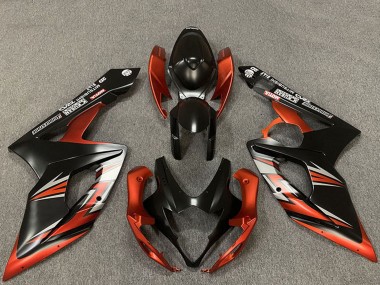 Matte Black Orange 2005-2006 Suzuki GSXR 1000 Motorcycle Fairings
