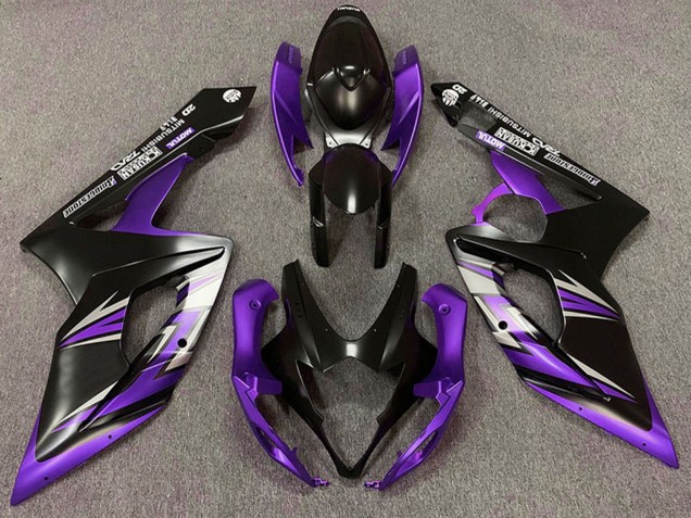 Matte Black Purple 2005-2006 Suzuki GSXR 1000 Motorcycle Fairing