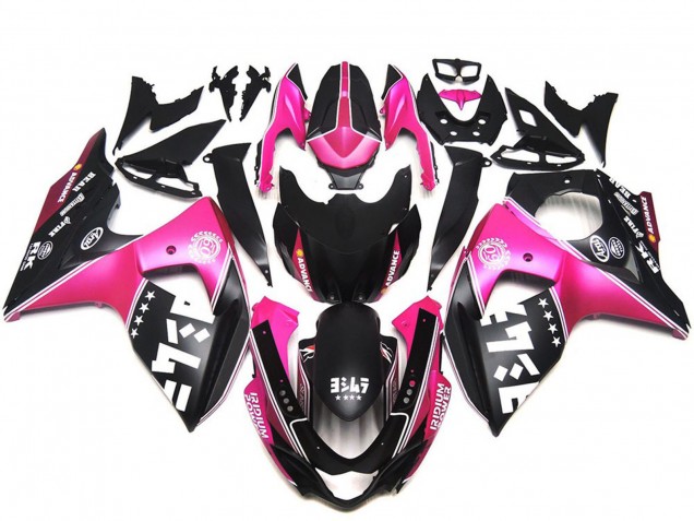 Pink Black 2009-2016 Suzuki GSXR 1000 Motorcycle Fairings