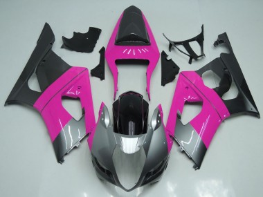 Pink Silver Black 2003-2004 Suzuki GSXR 1000 Motorcycle Fairings
