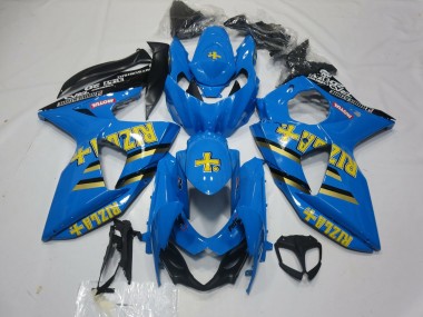 Blue Gold Black Rizla 2009-2016 Suzuki GSXR 1000 Motorcycle Fairings