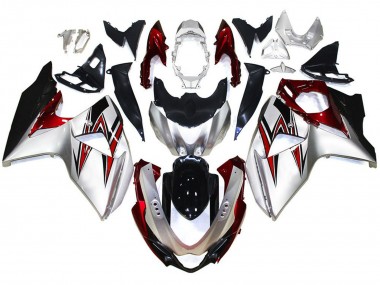 Silver Red Black 2009-2016 Suzuki GSXR 1000 Motorcycle Fairings