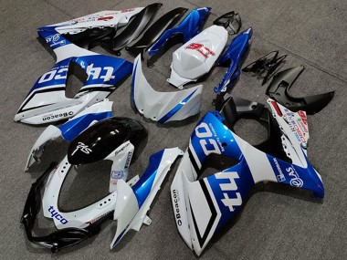 White Blue Black Tyco 2009-2016 Suzuki GSXR 1000 Motorcycle Fairings