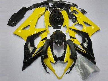 Yellow Glossy Black 2005-2006 Suzuki GSXR 1000 Motorcycle Fairings