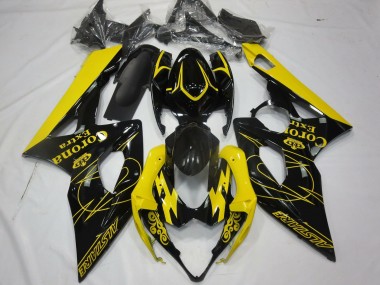 Yellow Black Corona Alstare 2005-2006 Suzuki GSXR 1000 Motorcycle Fairings
