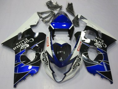 White Blue Black Corona Motul 2004-2005 Suzuki GSXR 600 / GSXR 750 Motorcycle Fairings