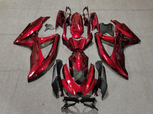 Candy Red Black 2008-2010 Suzuki GSXR 600 / GSXR 750 Motorcycle Fairings