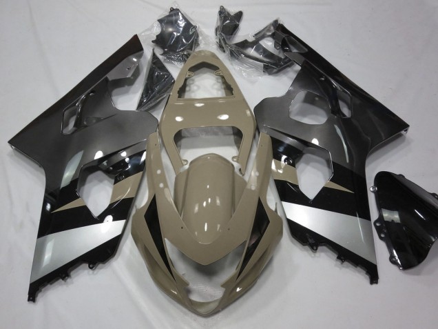 Desert Tan Silver Black 2004-2005 Suzuki GSXR 600 / GSXR 750 Motorcycle Fairings