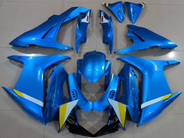 Blue White Yellow 2011-2024 Suzuki GSXR 600 / GSXR 750 Motorcycle Fairing