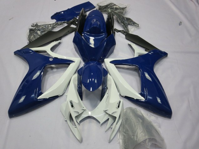 Blue White Black 2006-2007 Suzuki GSXR 600 / GSXR 750 Motorcycle Fairings
