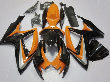 Orange Glossy Black 2006-2007 Suzuki GSXR 600 / GSXR 750 Motorcycle Fairing