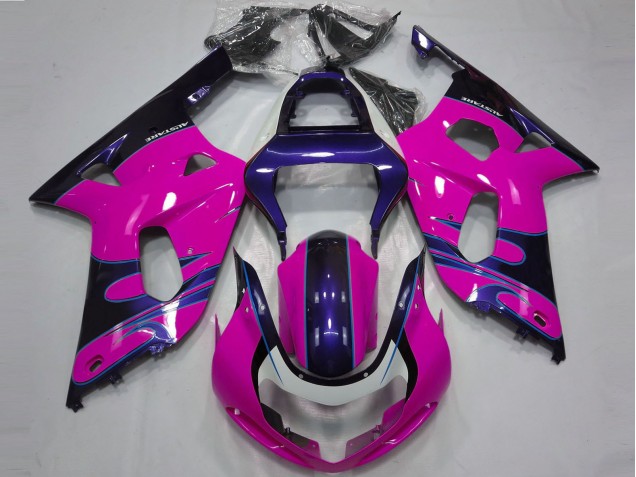 Pink Glossy Blue 2001-2003 Suzuki GSXR 600 / GSXR 750 Motorcycle Fairings