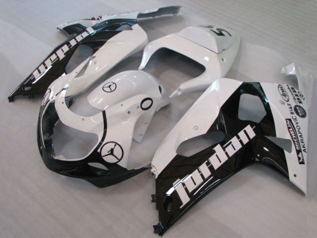 White Glossy Black Jordan Michelin 2001-2003 Suzuki GSXR 600 / GSXR 750 Motorcycle Fairings
