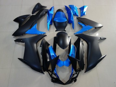 Blue Matte Black 2011-2024 Suzuki GSXR 600 / GSXR 750 Motorcycle Fairings