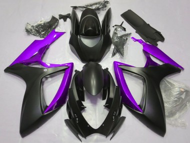 Matte Black Purple 2006-2007 Suzuki GSXR 600 / GSXR 750 Motorcycle Fairings
