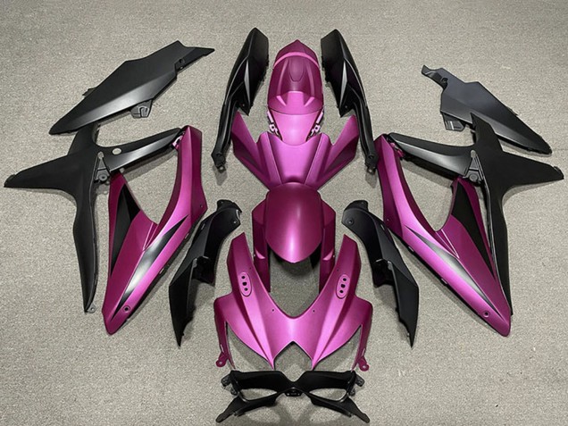 Purple Matte Black 2008-2010 Suzuki GSXR 600 / GSXR 750 Motorcycle Fairings