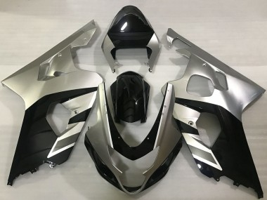 Silver Black 2004-2005 Suzuki GSXR 600 / GSXR 750 Motorcycle Fairings