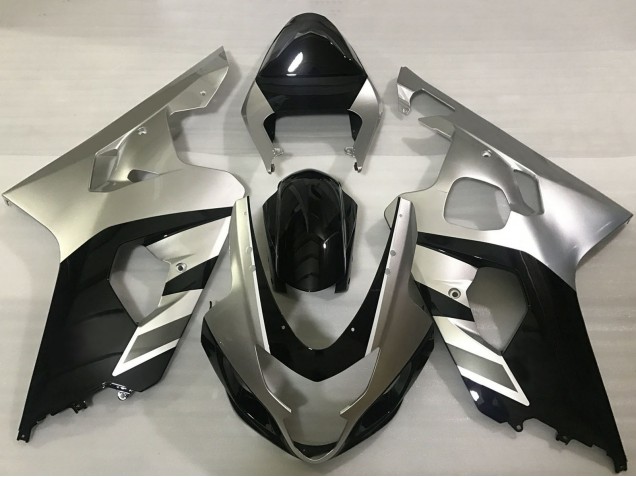 Silver Black 2004-2005 Suzuki GSXR 600 / GSXR 750 Motorcycle Fairings