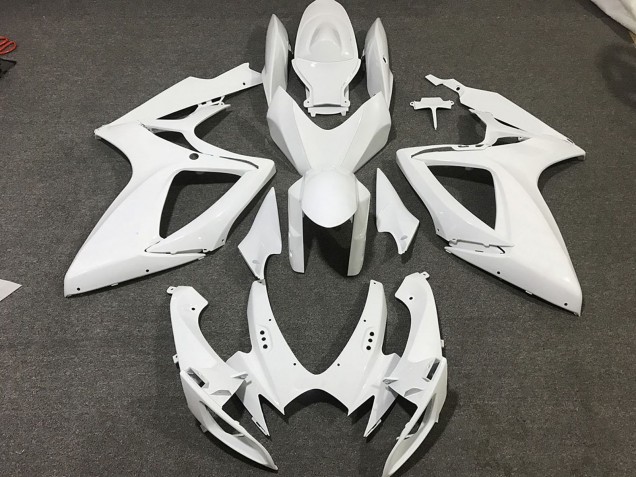 White 2006-2007 Suzuki GSXR 600 / GSXR 750 Motorcycle Fairings
