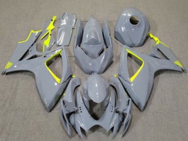 Nardo Grey High Viz Yellow 2006-2007 Suzuki GSXR 600 / GSXR 750 Motorcycle Fairings