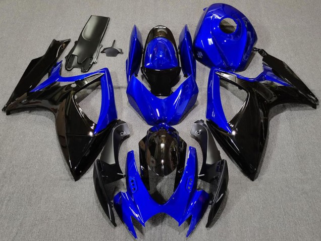 Blue Glossy Black 2006-2007 Suzuki GSXR 600 / GSXR 750 Motorcycle Fairings