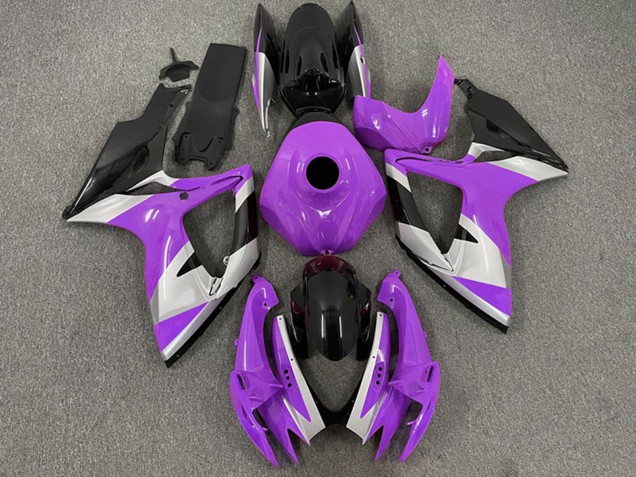 Purple Silver Glossy Black 2006-2007 Suzuki GSXR 600 / GSXR 750 Motorcycle Fairings