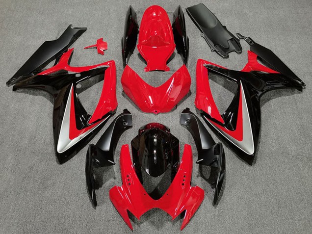 Red Grey Glossy Black OEM Style 2006-2007 Suzuki GSXR 600 / GSXR 750 Motorcycle Fairings