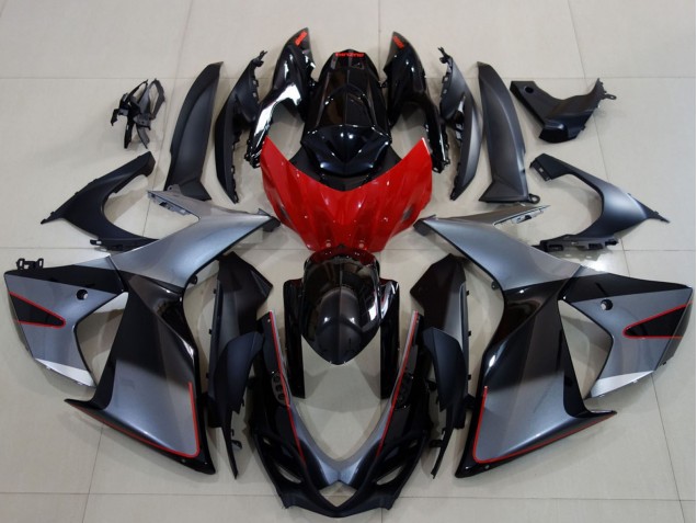 Grey Red Glossy Black 2011-2024 Suzuki GSXR 600 / GSXR 750 Motorcycle Fairings