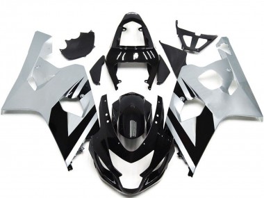 White Glossy Black OEM Style 2004-2005 Suzuki GSXR 600 / GSXR 750 Motorcycle Fairings