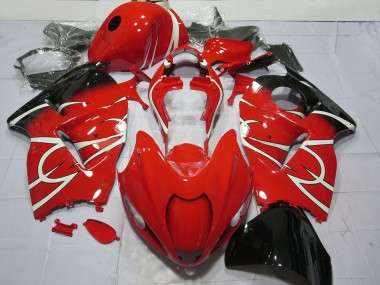 Red White Black 1996-2007 Suzuki GSXR 1300 Motorcycle Fairings