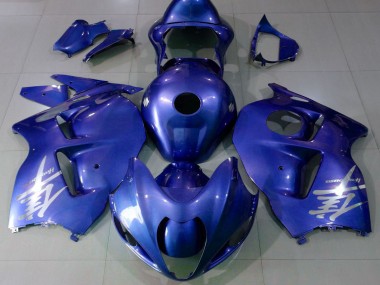 Glossy Blue Silver Logo 1996-2007 Suzuki GSXR 1300 Motorcycle Fairings