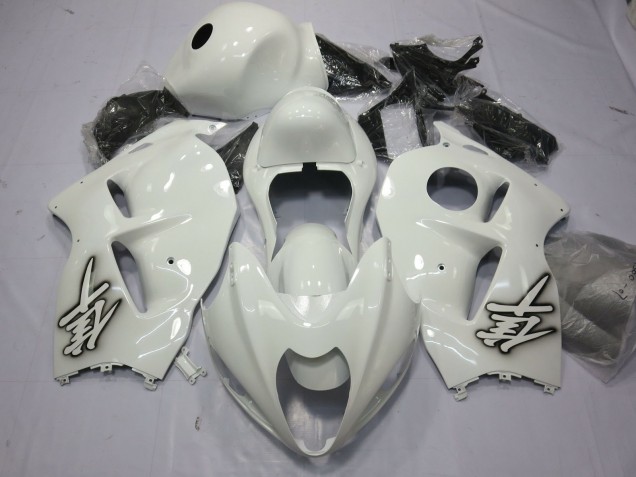 Glossy White 1996-2007 Suzuki GSXR 1300 Motorcycle Fairings
