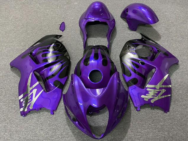 Purple and Black 1996-2007 Suzuki GSXR 1300 Motorcycle Fairings