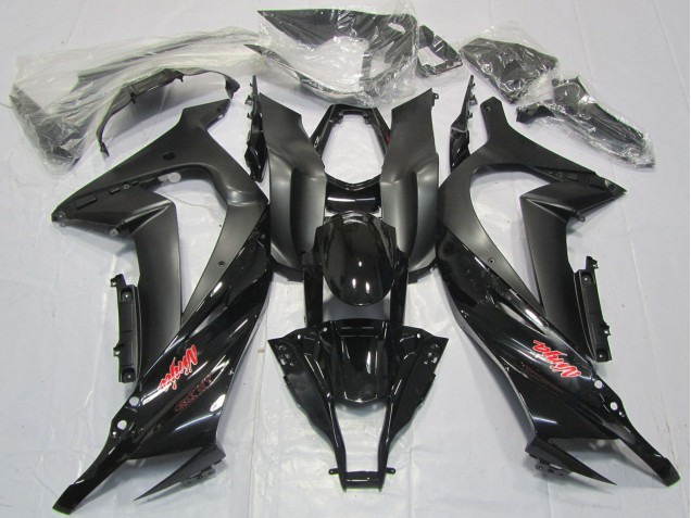 Glossy Black Matte Black Red Decal 2011-2015 Kawasaki ZX10R Motorcycle Fairings