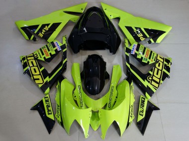 Custom High Viz Yellow 2004-2005 Kawasaki ZX10R Motorcycle Fairings