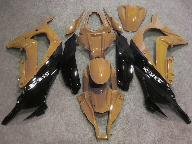 Desert Tan Glossy Black 2016-2020 Kawasaki ZX10R Motorcycle Fairings