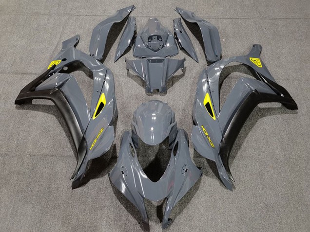 Nardo Grey Black Yellow 2016-2020 Kawasaki ZX10R Motorcycle Fairings