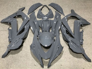 Nardo Grey Black Logo 2016-2020 Kawasaki ZX10R Motorcycle Fairings