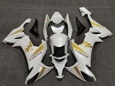 Pearl White Gold 2008-2010 Kawasaki ZX10R Motorcycle Fairings
